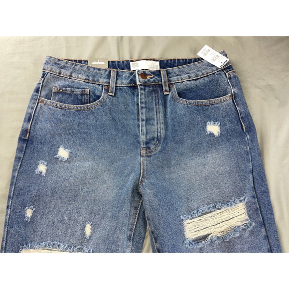 RSQ Destroyed Button Fly 100% Cotton Denim Boyfriend Jeans. Women's 29, NWT!! - Picture 6 of 9